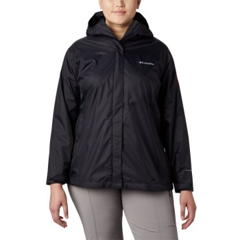 Columbia Ženske Jakne - Tested Tough in Pink Rain II Plus Size Crne | YEKW-01435